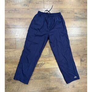 Vintage 90s Adidas Nylon Track Pants Wide Leg Navy Blue XL‎ 30x31
